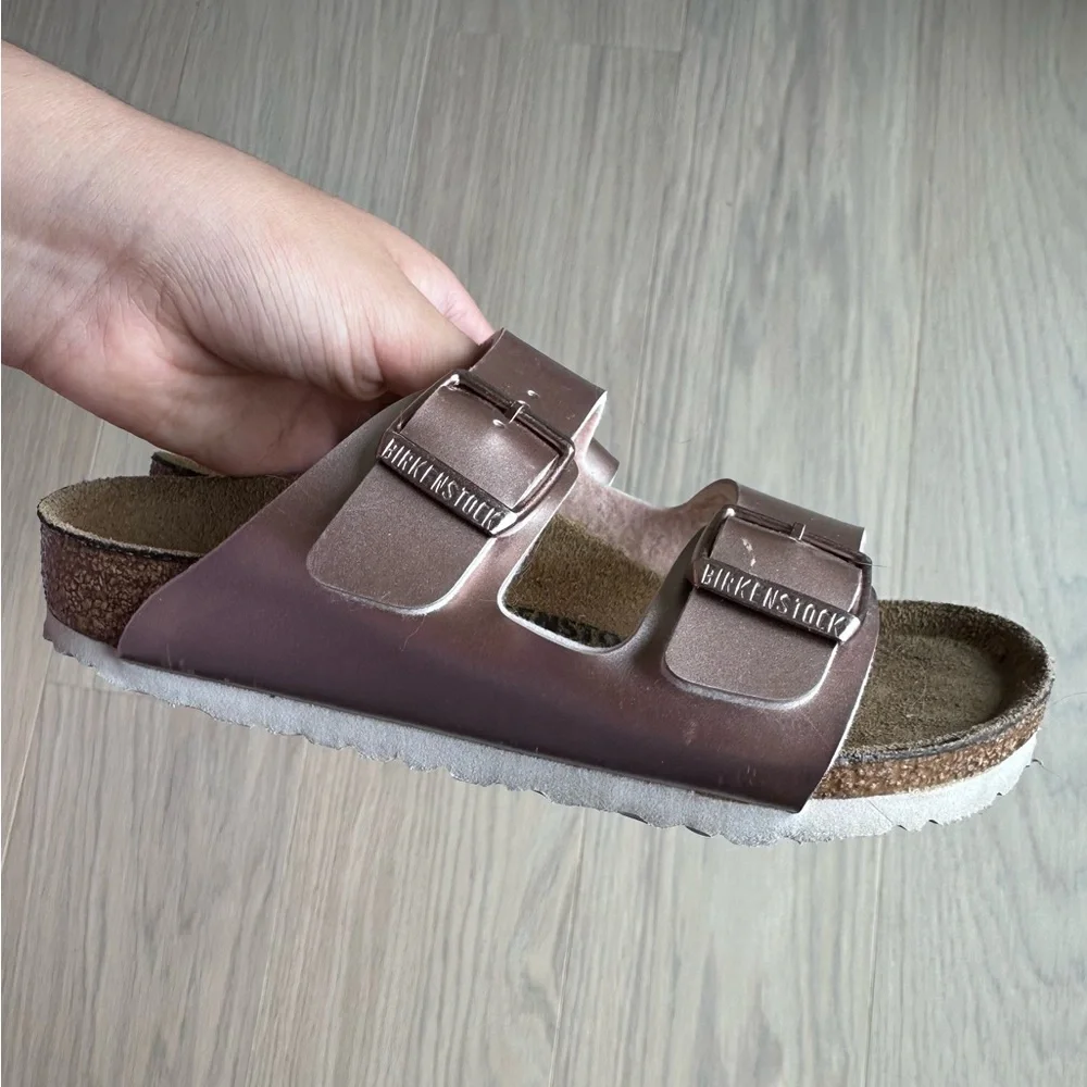 Birkenstock Kids Two-Buckle Sandal in Rose Gold